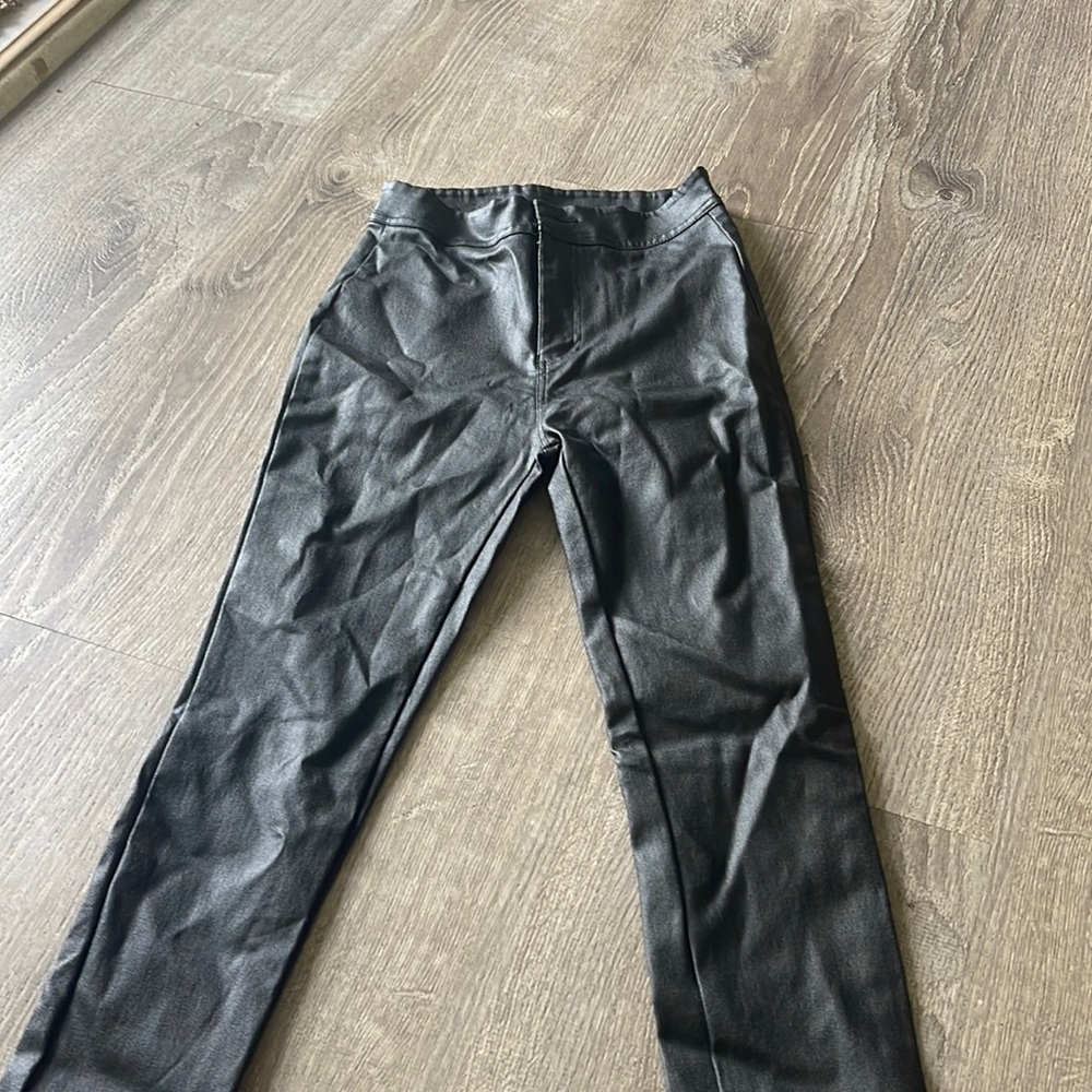 Black leather pants size 0